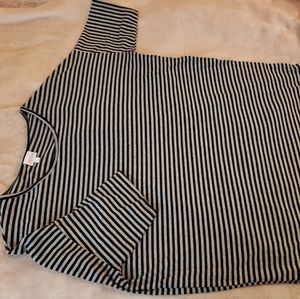 Lualroe Irma, textured.  Black and grey stripped XL